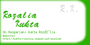 rozalia kukta business card